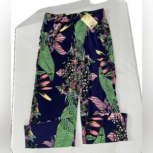 NWT Sandiva Floral Print Swim Cover Up Pants